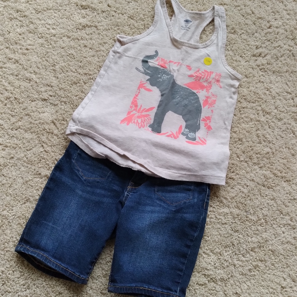 Old Navy Grey Elephant Graphic Racerback Tank Top